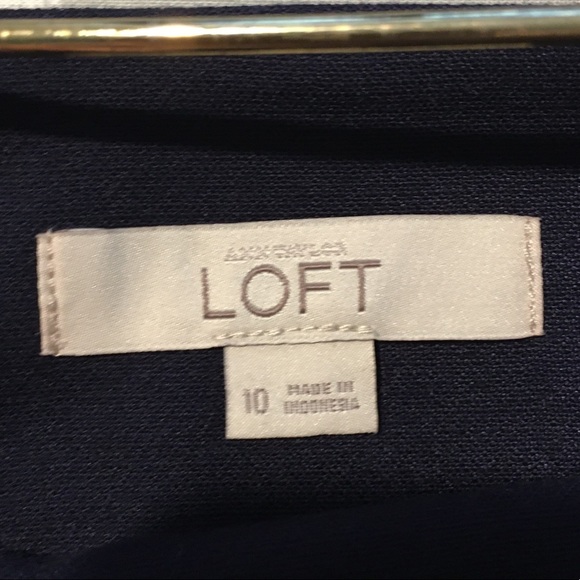LOFT Navy A-line Skirt - Picture 4 of 7